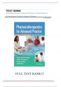 Test Bank For Pharmacotherapeutics for Advanced Practice&colon; A Practical Approach Fifth Edition by Virginia Poole Arcangelo&vert;&vert;ISBN NO&colon;10&comma;1975160592&vert;&vert;ISBN NO&colon;13&comma;978-1975160593&vert;&vert;All Chapters&vert;&vert;Complete Guide A&plus;