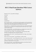 HCC1 Final Exam Questions With Correct Answers
