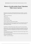 History of world societies Exam 2 Questions With Correct Answers&period;
