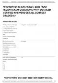 FIREFIGHTER 1C EXAM 2024-2025 MOST RECENT EXAM QUESTIONS WITH DETAILED VERIFIED ANSWERS GET ALL CORRECT GRADED A&plus;
