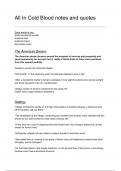 In Cold Blood Revision Document