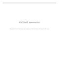 rsc2601 summaries