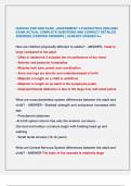 NUR3503 END SEM EXAM &ndash;ASSESSMENT 3-PAEDIATRICS 2024-2025  EXAM &vert;ACTUAL COMPLETE QUESTIONS AND CORRECT DETAILED  ANSWERS &lpar;VERIFIED ANSWERS &rpar; ALREADY GRADED A&plus;&period;