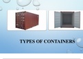 Presentation TYPES OF CONTAINERS.