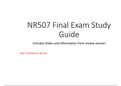 NR 507 Final Exam Study Guide