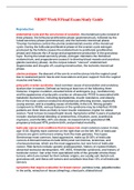 NR507 Week 8 Final Exam Study Guide &lpar;Version 1&rpar; &sol; NR 507 Week 8 Final Exam Study Guide &lpar;New 2021&rpar;&colon; Advanced Pathophysiology&colon; Chamberlain College of Nursing