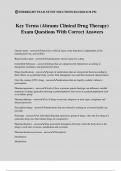 Key Terms &lpar;Abrams Clinical Drug Therapy&rpar; Exam Questions With Correct Answers
