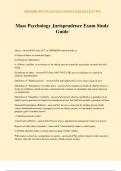 Mass Psychology Jurisprudence Exam Study Guide