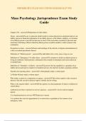 Mass Psychology Jurisprudence Exam Study Guide