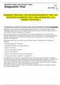 SUMMARY SERVSAFE 7TH EDITION DIAGNOSTIC TEST> 80-QUESTION DIAGNOSTIC TEST AND ANSWER KEY &lpar;ALL CORRECT UPDATED &period;&rpar;