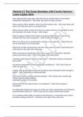 Ontario G1 Test Exam Questions with Correct Answers-Latest Update 2024&period;