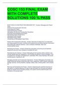 COSC 153 FINAL EXAM WITH COMPLETE SOLUTIONS 100 &percnt; PASS 