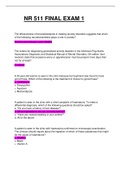 NR 511 &sol; NR511 FINAL EXAM STUDY GUIDE&period; QUESTIONS WITH ANSWERS&period;