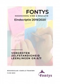 Voorbeeld scriptie Fontys Vergroten Zelfstandigheid Leerlingen groep 6&sol;7 op de basisschool&period; Kind en Educatie&period; Geslaagd 2020