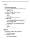 Lecture notes (1-6) Psycholinguistics 2020-2021