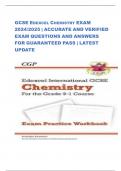 GCSE EDEXCEL CHEMISTRY EXAM 2024&sol;2025 &vert; ACCURATE AND VERIFIED EXAM QUESTIONS AND ANSWERS FOR GUARANTEED PASS &vert; LATEST UPDATE