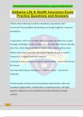 Alabama Life & Health Insurance Exam Practice Questions and Answers