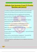 Alabama Insurance Exam Bundle Pack&colon;&colon;&colon;Questions and Answers &vert; All Correct
