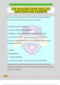 CRS Bundled Exams&colon;&colon;&colon; Questions and Answers &vert; 100&percnt; Verified and Updated 