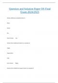 Question and Solution Paper OS Final Exam 2024&sol;2025