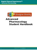 ADVANCED PHARMACOLOGY STUDENT HANDBOOK