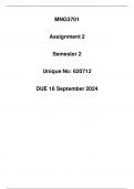 MNG3701 Assignment 2 Due 16 September 2024 &lpar;Detail Solution&rpar;