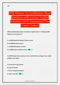 IBM Watson V3 Certification Exam Questions with Correct Verified Solutions 100&percnt; Guaranteed Pass &lpar;Latest Update&rpar;