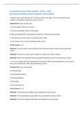 ATI PHARMACOLOGY FINAL REVIEW -STUDY GUIDE(QUESTIONS,ANSWERS AND RATIONALES 100%CORRECT)