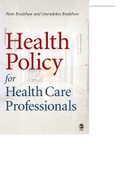 NR 506 Health Care Policy for Health Care Professionals by Peter L Bradshaw, Gwendolen Bradshaw/ NR 506