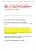 NURS 1140 PHARM FINAL EXAM WITH 500&plus;  QUESTIONS AND WELL DETAILED ANSWERS &sol;&sol;  ALREADY GRADED A&plus; &sol;&sol; LATEST 2024&sol;2025 &sol;&sol;  500&plus; QUESTIONS &sol;&sol; BEST&excl;&excl;&excl;  Which method should the nurse use to obtain a complete assessment of an older  patient&quest;  a&period; Review the patie