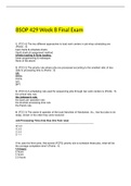 BSOP 429 Week 8 Final Exam (Version 2) Questions And Best Explained Latest And Complete (VERIFIED)