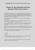 Chapter 38&colon; The Medical Record Exam Questions With Correct Answers