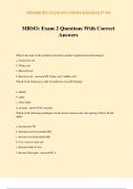 MRSO&colon; Exam 2 Questions With Correct Answers