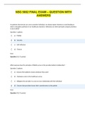 NSG 5002 FINAL EXAM &ndash; QUESTION WITH ANSWERS