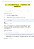 NSG 6002 WEEK 1 QUIZ &ndash; QUESTION AND ANSWERS