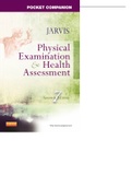 Physical Examination and Health Assessment Pocket Companion by Carolyn Jarvis 