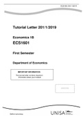 ECS1601 ASSIGNMENT 1-4 ANSWERS 2019 Semester 2(A+ Guide)