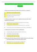 Nursing Fundamentals Module 11 NCLEX Questions With Latest A&plus; Solutions Fall 2020 