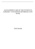 ALEXANDER’S CARE OF THE PATIENT IN SURGERY 15TH EDITION BY ROTHROCK