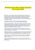  IB History Exam With Complete Questions And Answers 2024