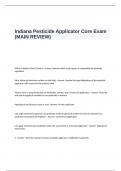 Indiana Pesticide Applicator Core Exam Questions and Answers &lpar;MAIN REVIEW&rpar;
