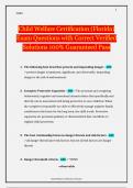 Child Welfare Certification &lpar;Florida&rpar; Exam &ndash; Questions with Correct Verified Solutions &lpar;2025 Edition&comma; 100&percnt; Guaranteed Pass&rpar;