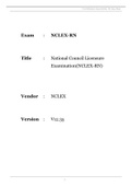NCLEX_RN_V12.35_TEST BANK_100% Correct | NCLEX_RN_V12.35_Questions, Answers & Explanations
