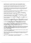 MAN EXAM 1 QUESTIONS AND ANSWERS 2024