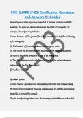 FIRE GUARD &lpar;F-03&rpar; Certification Questions  and Answers A&plus; Graded