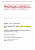 QUICKBOOKS PROADVISOR CERTIFICATION  EXAM NEWEST ACTUAL EXAM COMPLETE  ALL 200 QUESTIONS AND CORRECT ANSWERS  &vert;ALREADY GRADED A&plus;&sol;&sol; LATEST 2024&sol;2025