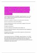 Texas Department of Public Safety Private Security Bureau - Qualified Manager Exam Latest 2024&sol;2025&semi;Questions and Answers 100&percnt; Correct