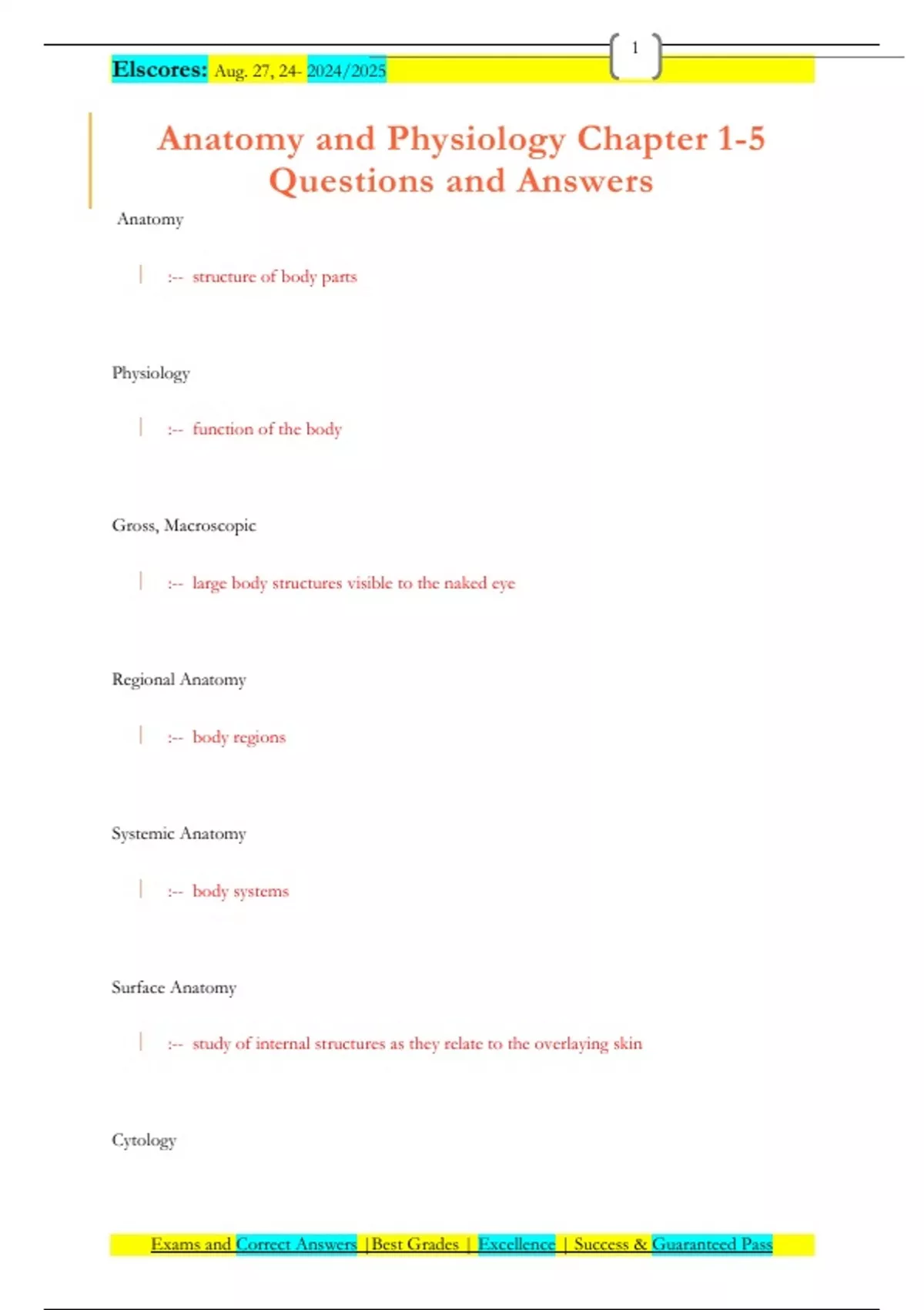 Anatomy visual data 2