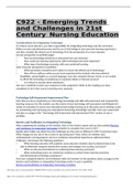 C922 - Emerging Trends and Challenges in 21st Century Nursing Education