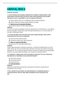 MENTAL HESI 6 &vert; VERIFIED SOLUTION 